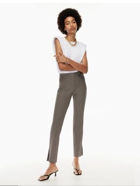 Babaton Numero Slim Mid-Rise Skinny Pants Houndstooth 12